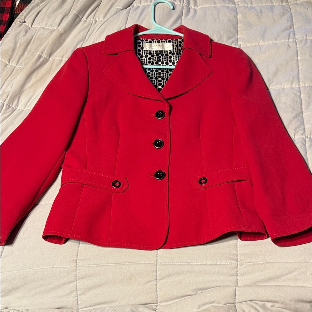 Elegant Tahari Red Women's Blazer - Picture 5 of 15